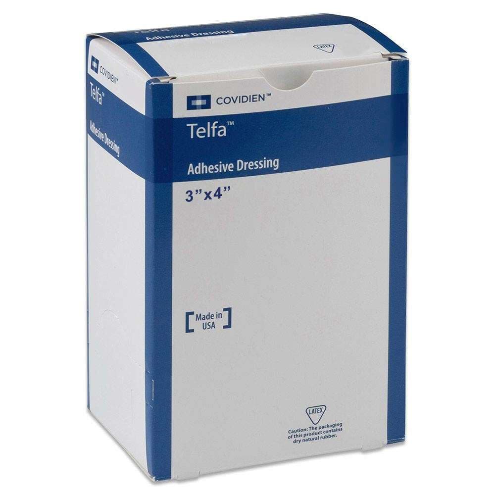Telfa Ouchless Adhesive Dressing, 3 x 4 Inch - Carton of 100 - Image 1