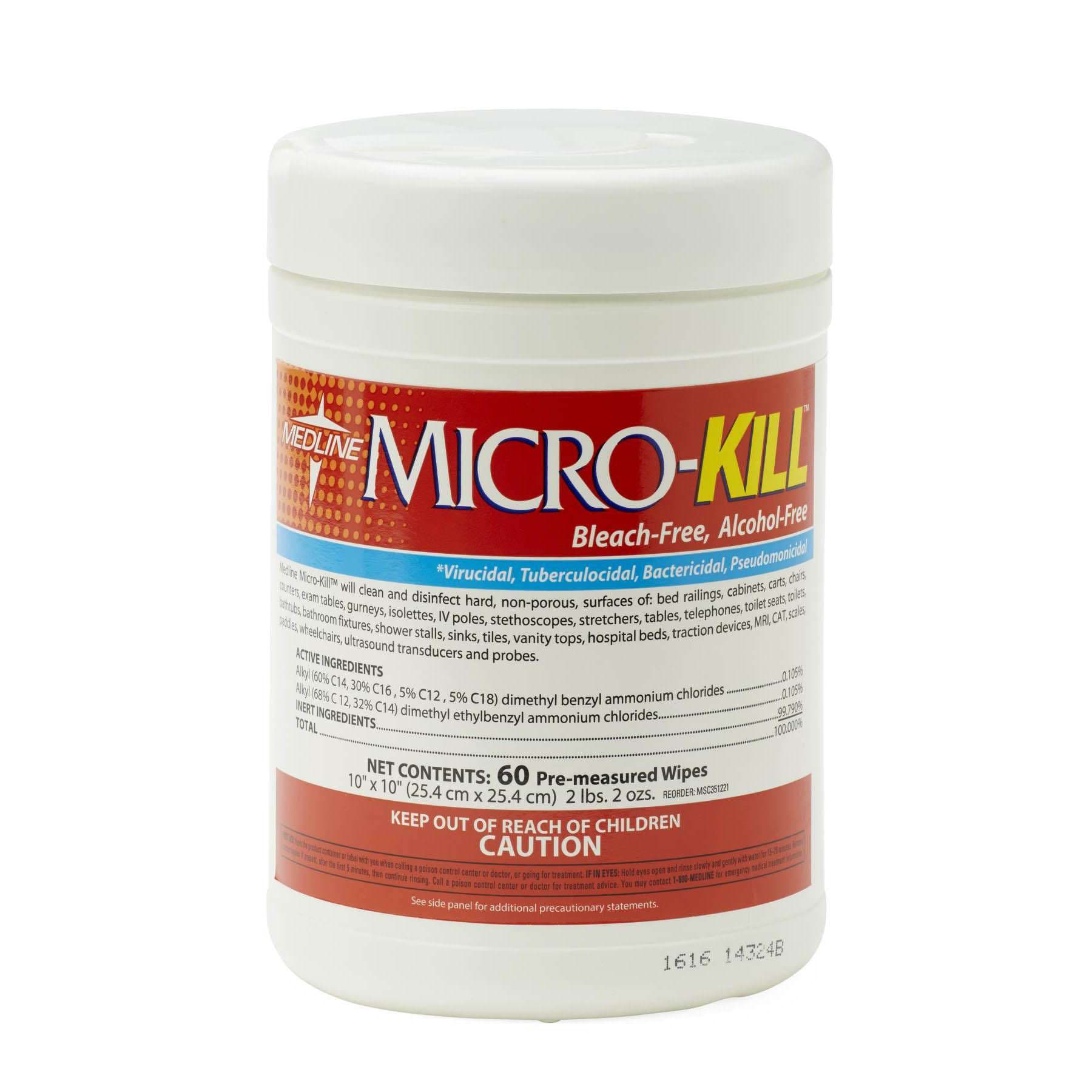 Micro-kill Wipes, 10" x 10" - Case of 720 - Image 1