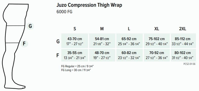 Juzo Standard Short Stretch Thigh High Compression Wrap - Image 2