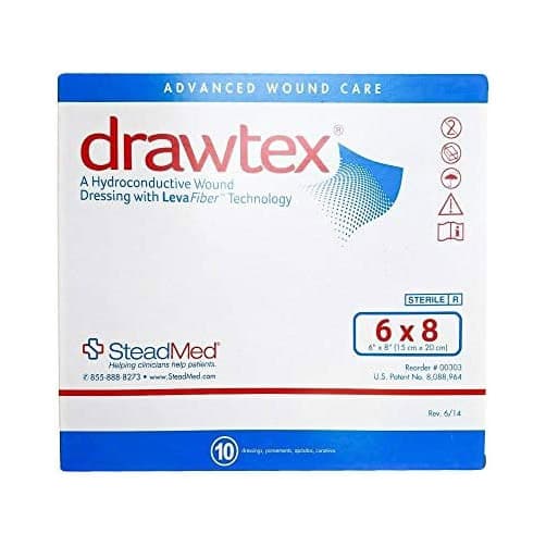 Drawtex Hydroconductive Dressing With Levafiber, 6 x 8 Inch - Image 1