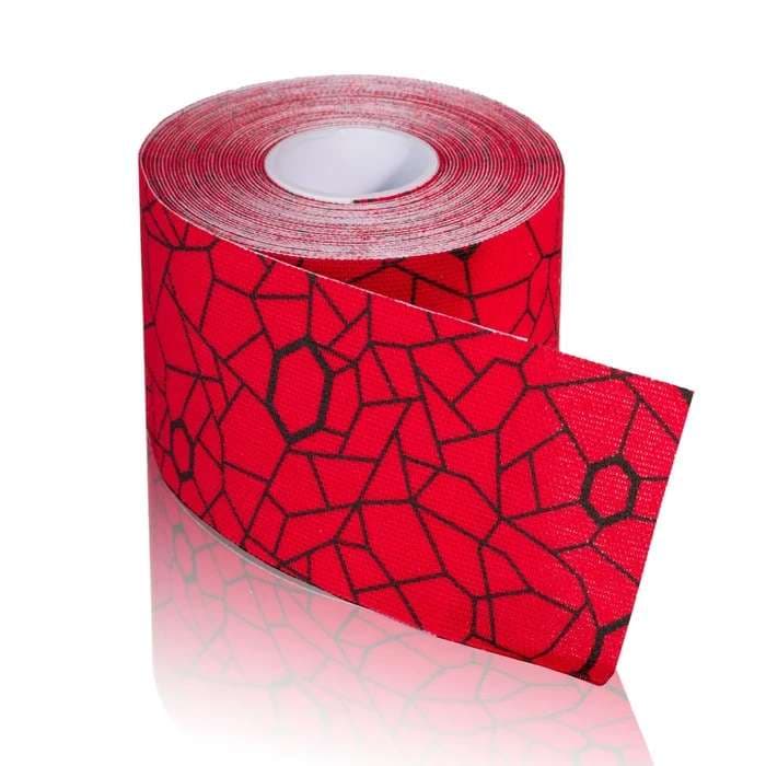 TheraBand Kinesiology Tape 2" x 16.4', Hot Red-Black Print - Each - Image 1
