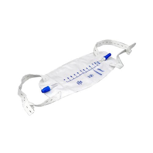AMSure Urinary Leg Bag with Leg Straps, Push-Pull Drain Valve, 600 mL - Each - Image 1