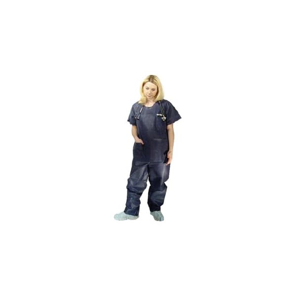 Dukal Scrub Pants, Dark Blue, Large - Bag of 10 - Image 1