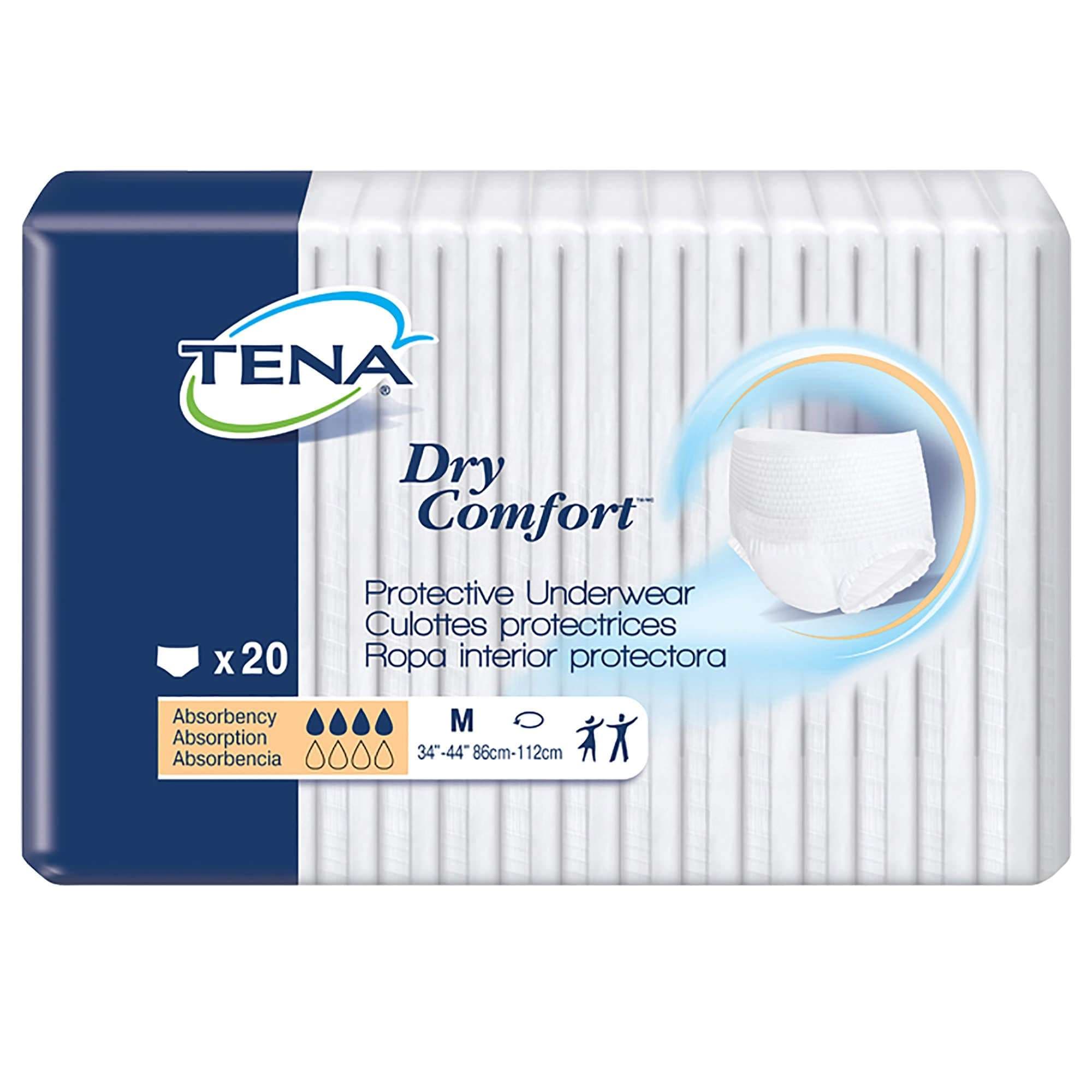 TENA Dry Comfort Protective Adult Underwear, Medium - Package of 20 - Image 1