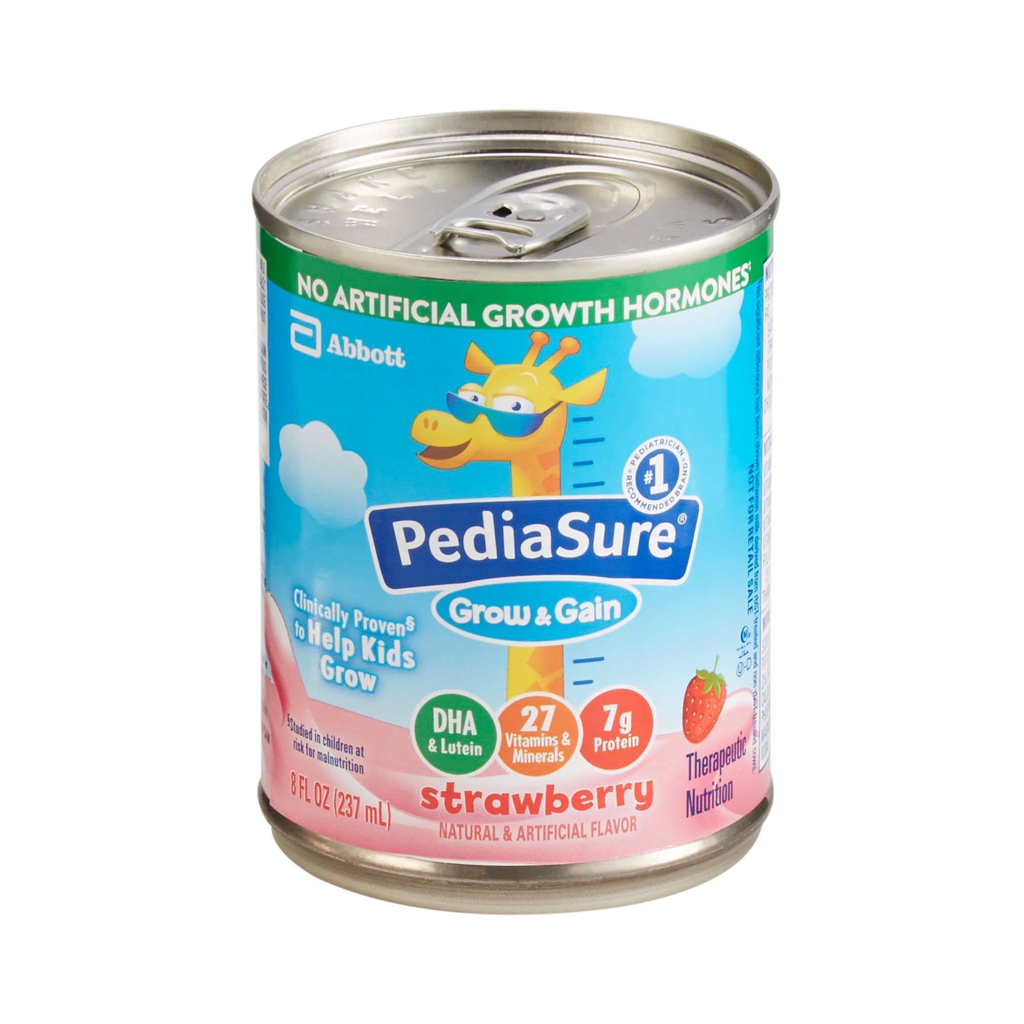 PediaSure Grow & Gain Pediatric Oral Supplement, Can, Strawberry, 8 oz - Each - Image 1