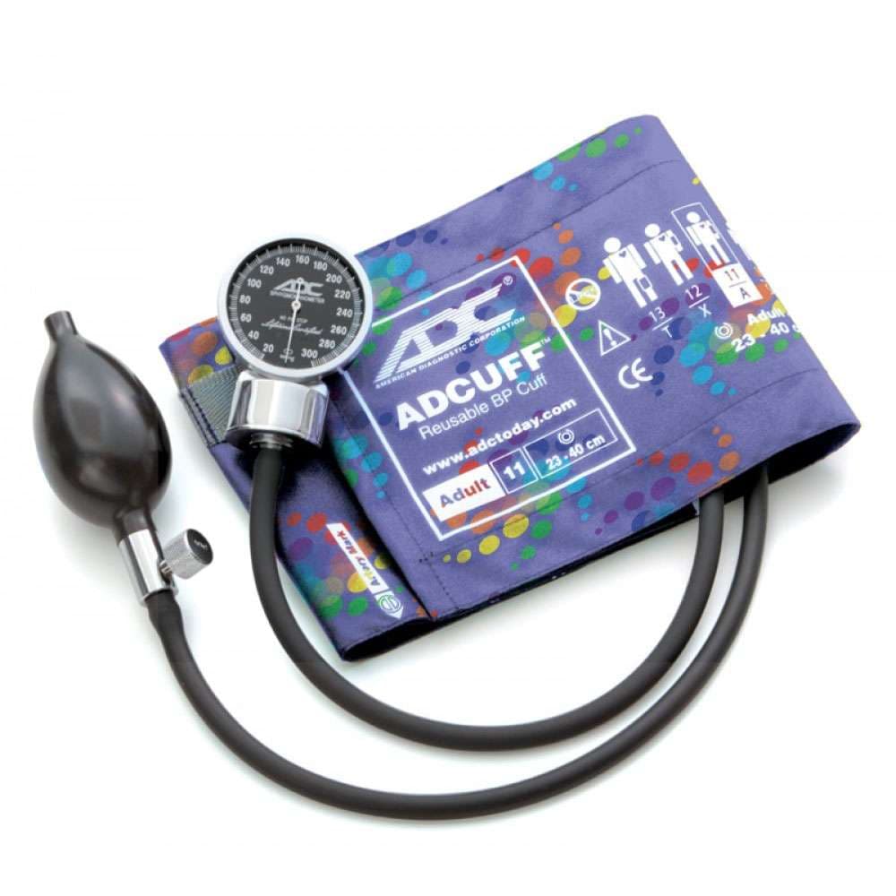 ADC Diagnostix Pocket Aneroid Sphyg, Peters Blue Swirly Adult - Image 1