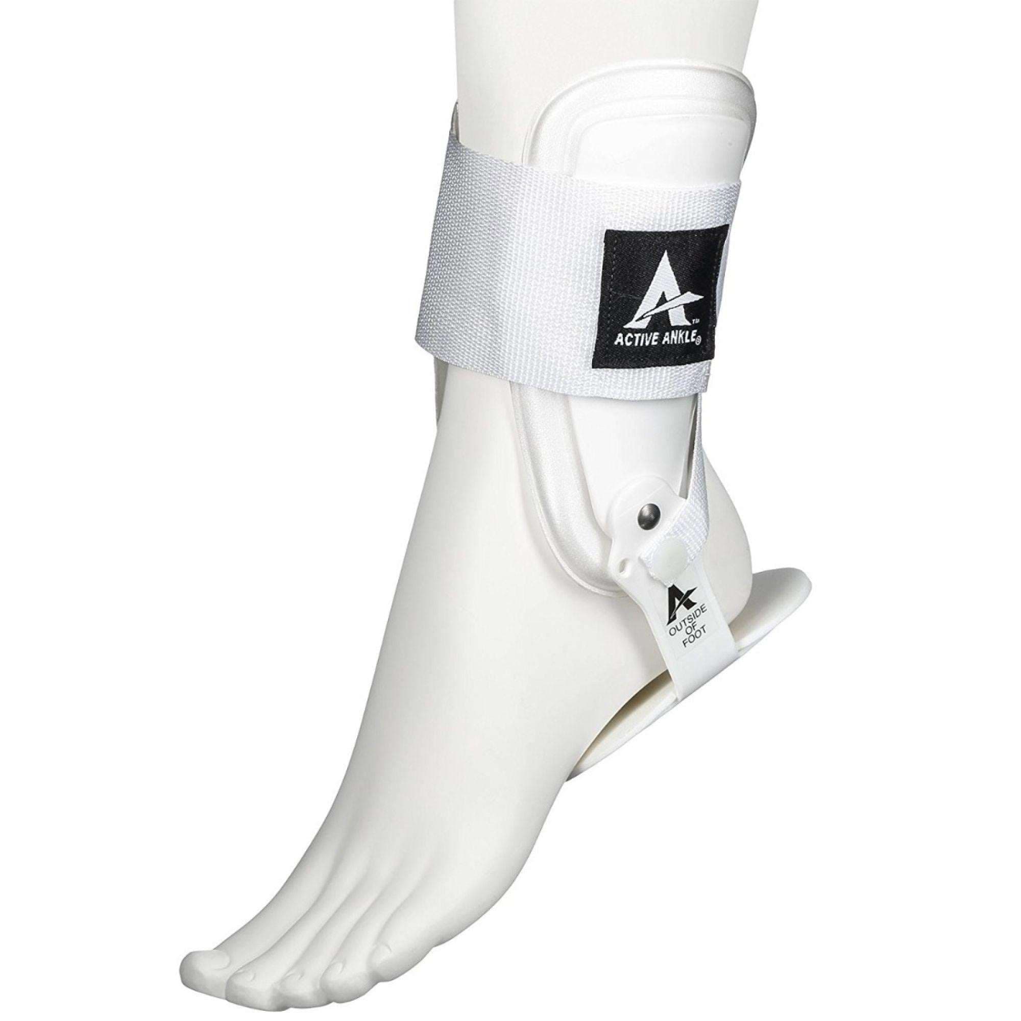 Active Ankle T2 Rigid Ankle Brace, White, Medium - Image 1