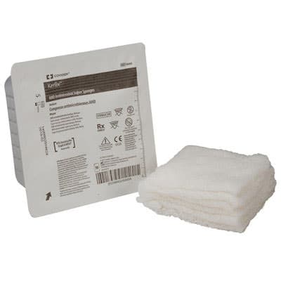 Kerlix AMD Antimicrobial Island Dressing Super Sponge, Medium - Case of 480 - Image 1