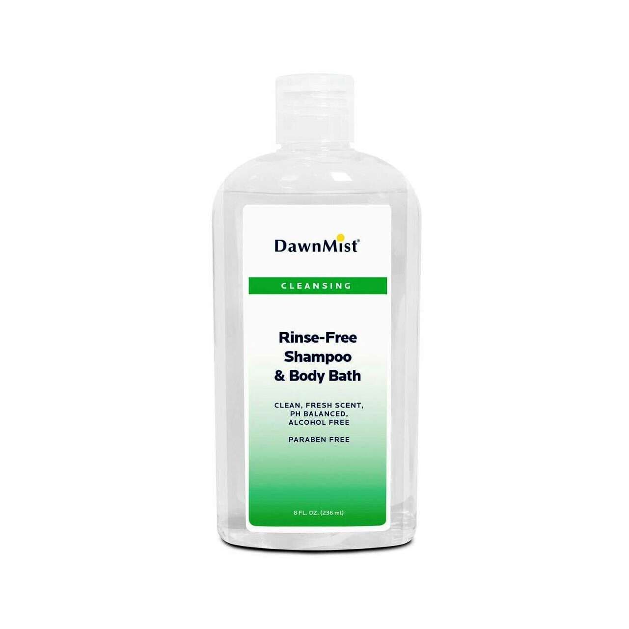 DawnMist Rinse-Free Shampoo and Body Bath, 8 oz - Case of 48 - Image 1