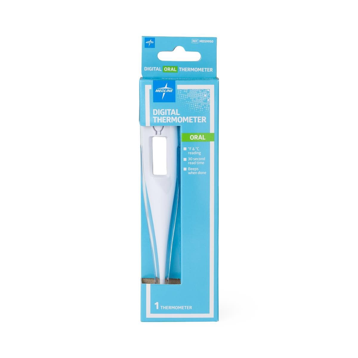 Medline 30-Second Oral Digital Stick Thermometers, Without Sheaths - Image 1