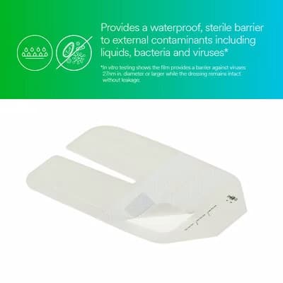 3M Tegaderm IV Transparent Adhesive Film Dressing with Border - Image 2