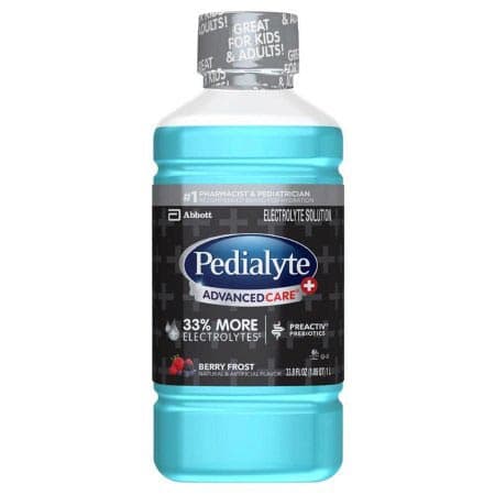 Pedialyte AdvancedCare Plus Pediatric Oral Electrolyte Solution, Berry Frost, 33.8 oz - Each - Image 1