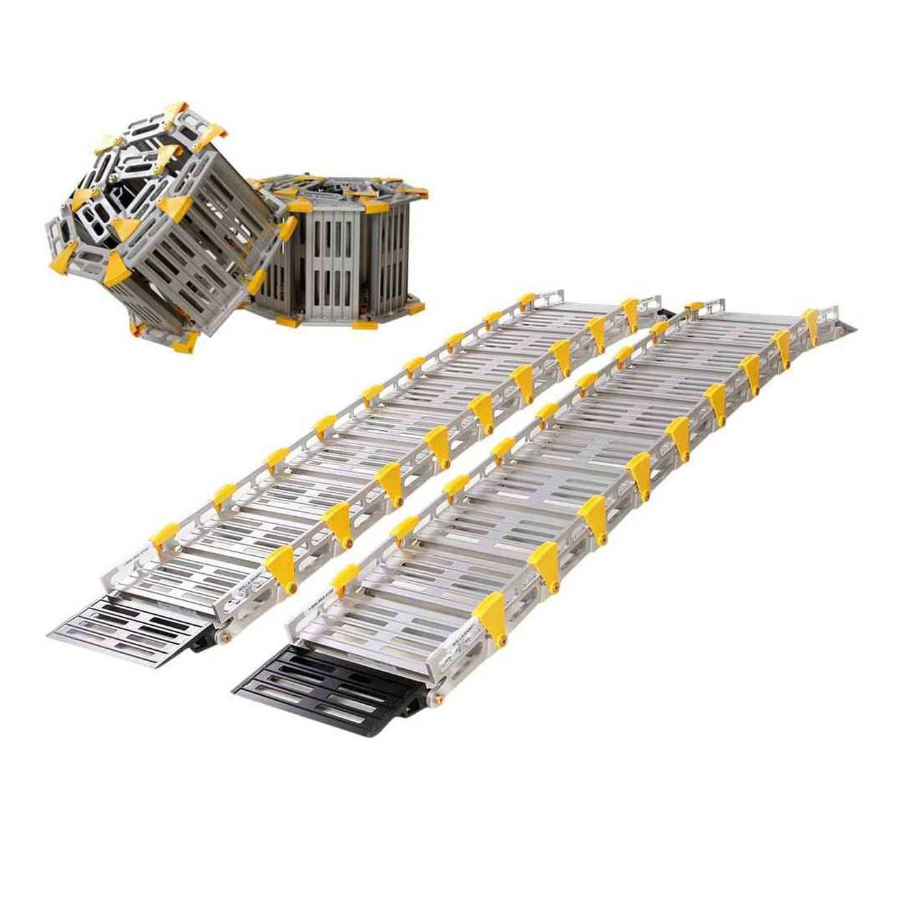Roll-A-Ramp Portable Wheelchair Ramp - 8'L x 12"W Twin-Track (Pair) - Image 1