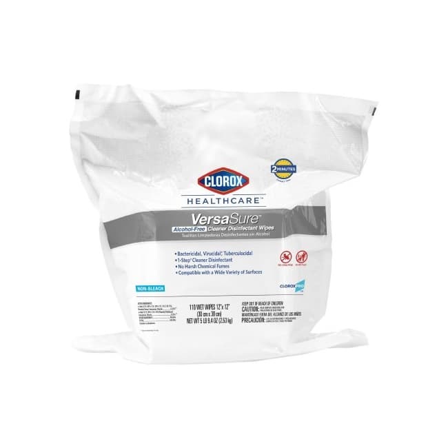 Clorox Healthcare VersaSure Surface Disinfectant Wipe, 12 x 12 Inch - Package of 110 - Image 1