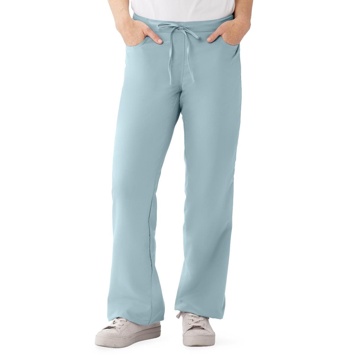 Performax Women's Modern Fit Boot-cut Scrub Pants, Misty Green, Extra Large - Image 1