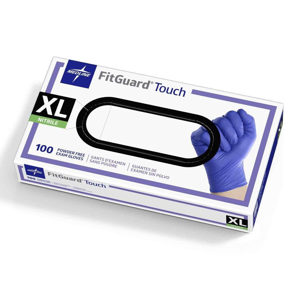 FitGuard Touch Powder-Free Exam Glove, Extra large - Package of 100 - Image 1