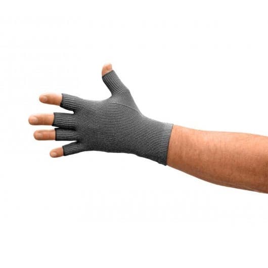 L&R ExoSoft Glove, 20-30 mmHg, Black, Half Finger, Large - Image 1