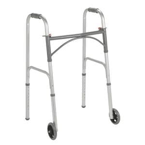 Drive Adult Folding Walker with 5" Wheels, Two-Button - Each - Image 1