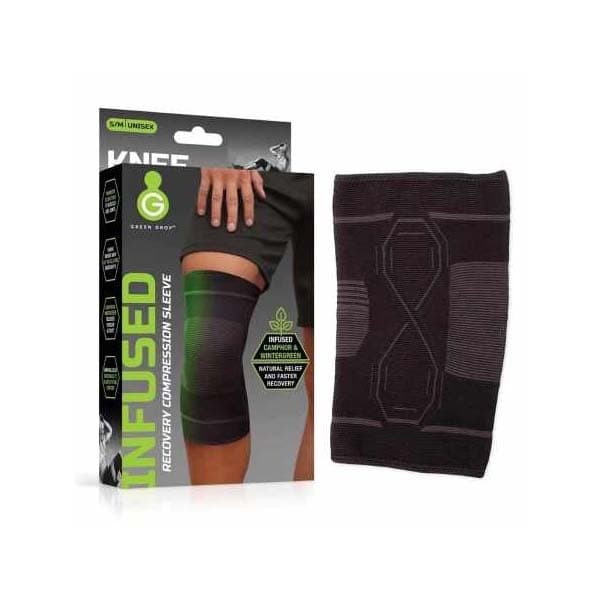 Green Drop Knee Support Black Pull-On Left or Right Knee, 13 to 16 Inch, Small-Medium - Box of 48 - Image 1