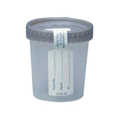 Gent-L-Kare Plain Specimen Container, Sterile Inside Only - Case of 100