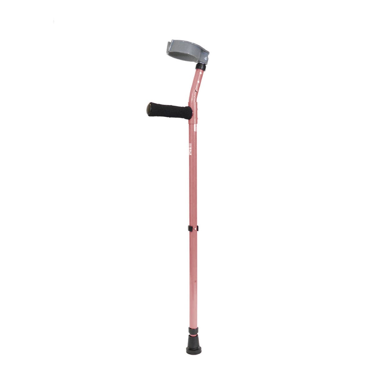 Walk Easy small adult forearm height adjustable crutches with 3.5" adjustable full cuff (pair) - Pastel pink - Image 1