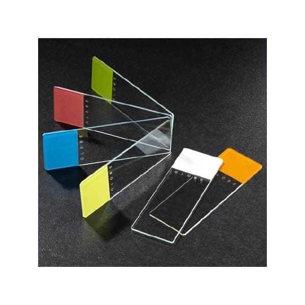 Globe 1324 Series Microscope Slide, White Frosted End, 25 x 75 x 1.1 mm - Box of 72 - Image 1