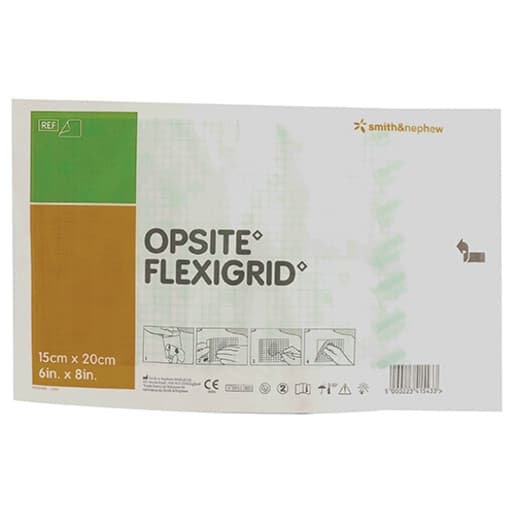 OpSite Flexigrid Transparent Film Dressing, 6 x 8 Inch - Box of 10 - Image 2