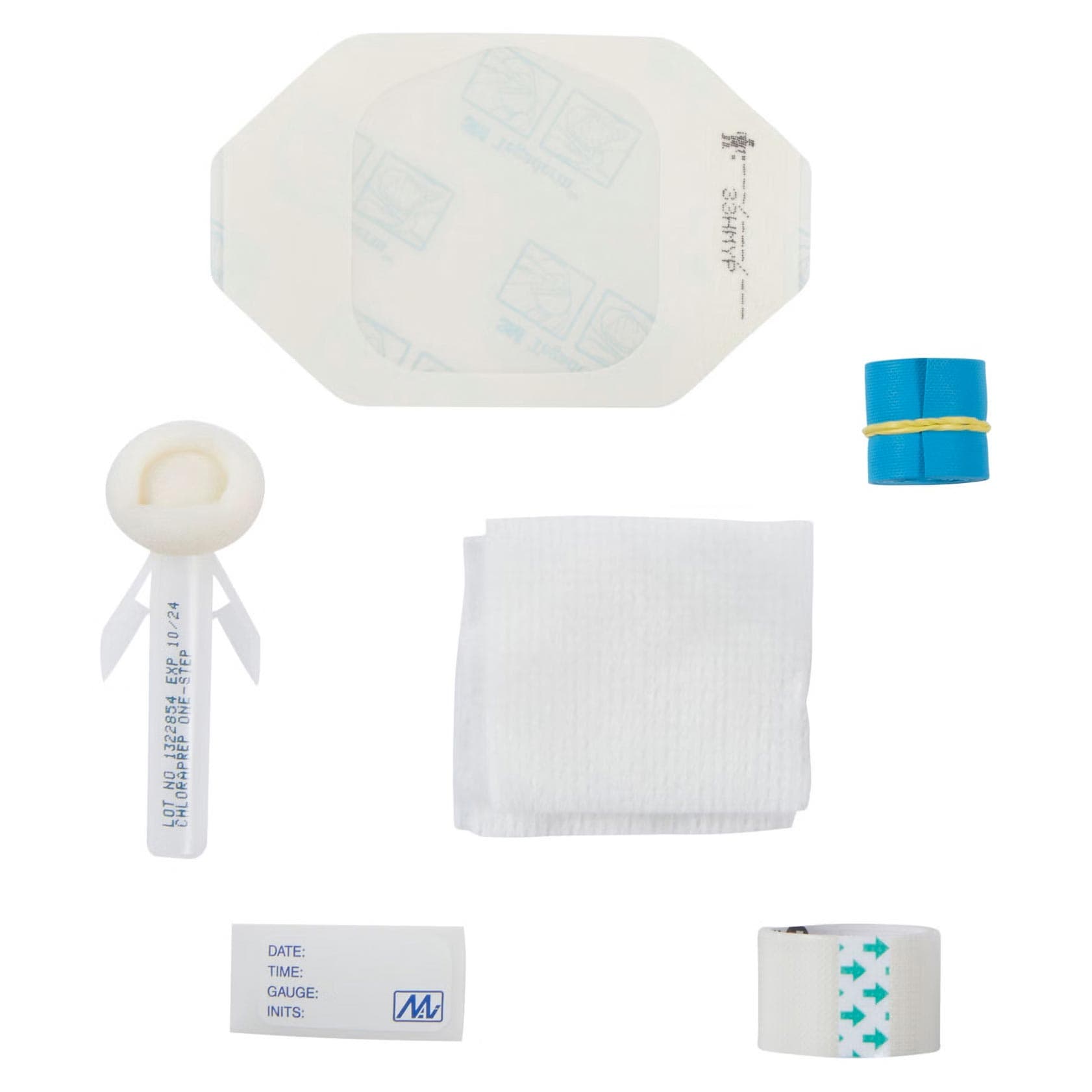 Medical Action IV Start Kit with Tegaderm and 0.67 mL ChloraPrep SEPP - Case of 100 - Image 1