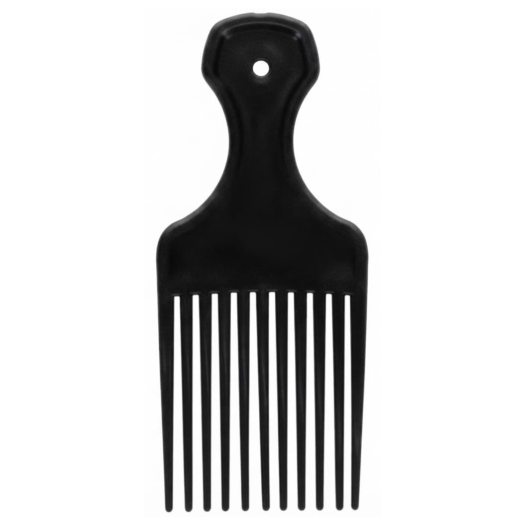 Dawn Mist Black Hair Pick, 2-1/4 Inch