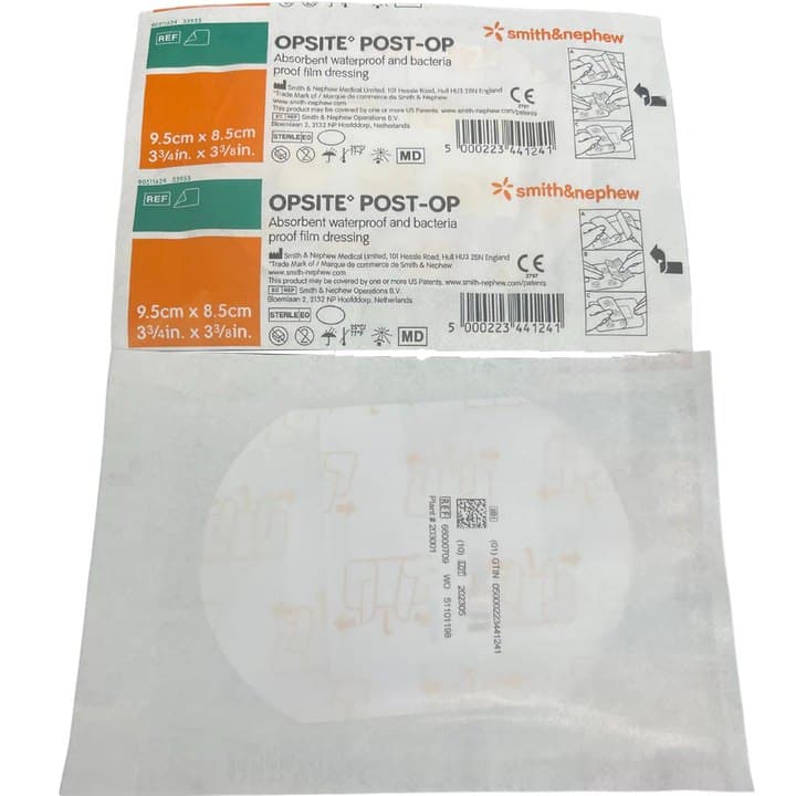 Opsite Post-Op Transparent Waterproof Dressing, 3-3/8 x 3-3/4 Inch - Each - Image 1