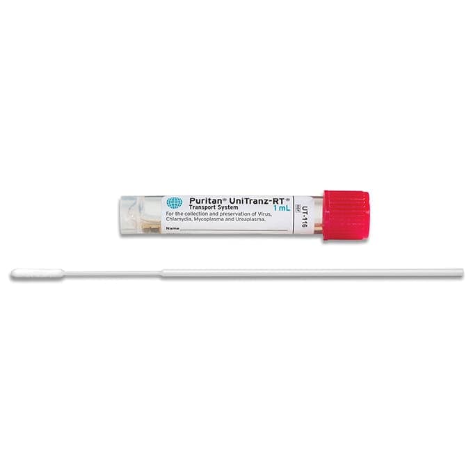 Puritan UniTranz-RT Specimen Collection and Transport System, Flocked Swab Mini-Tip, 1 mL - Case of 300 - Image 1