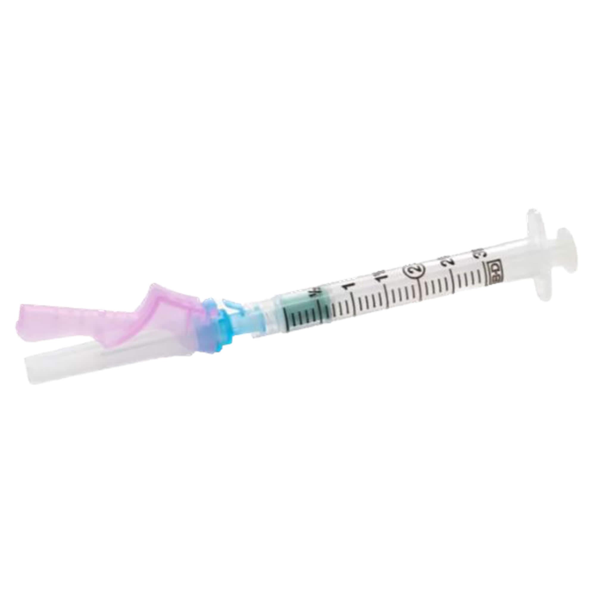 Eclipse Safety Hypodermic Needle, Blue, 23 Gauge, 1 Inch Length - Each - Image 1