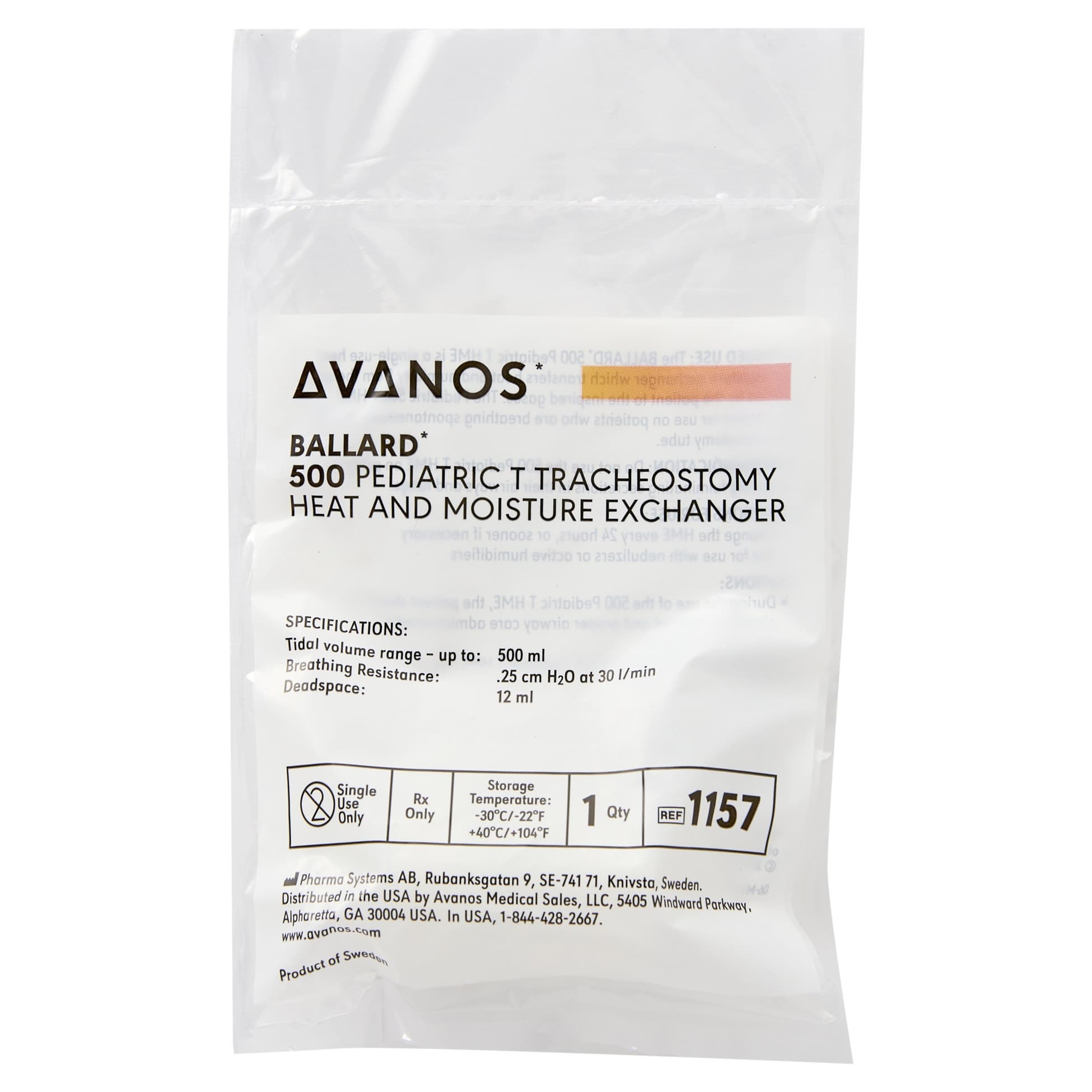 Avanos Ballard 500 Pediatric T Tracheostomy Heat And Moisture Exchanger - Image 2