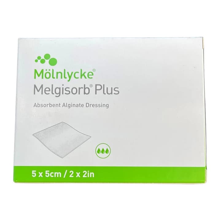 Melgisorb Plus Calcium Alginate Dressing, 2 x 2 Inch - Box of 10 - Image 1