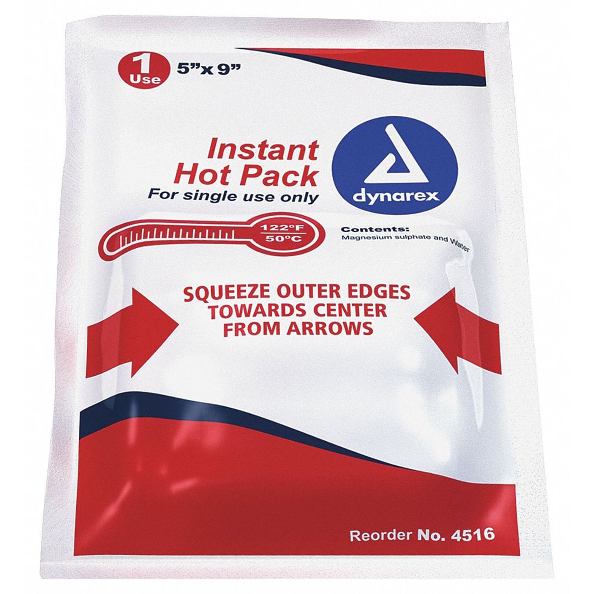 Dynarex General Purpose Instant Hot Pack, 5 x 9 Inch, Disposable - Case of 24 - Image 1