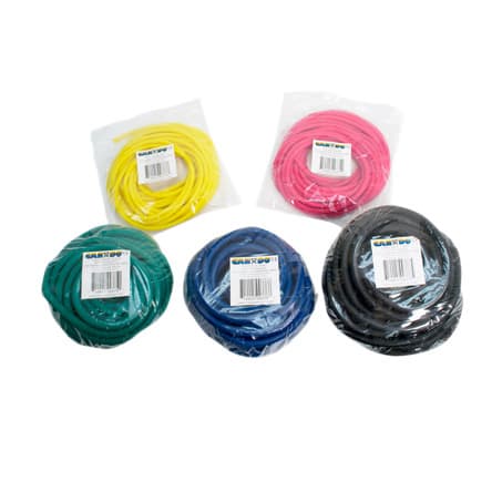 CanDo Latex Exercise Tubing, 25 Feet Roll Set - Set of 5 - Image 1