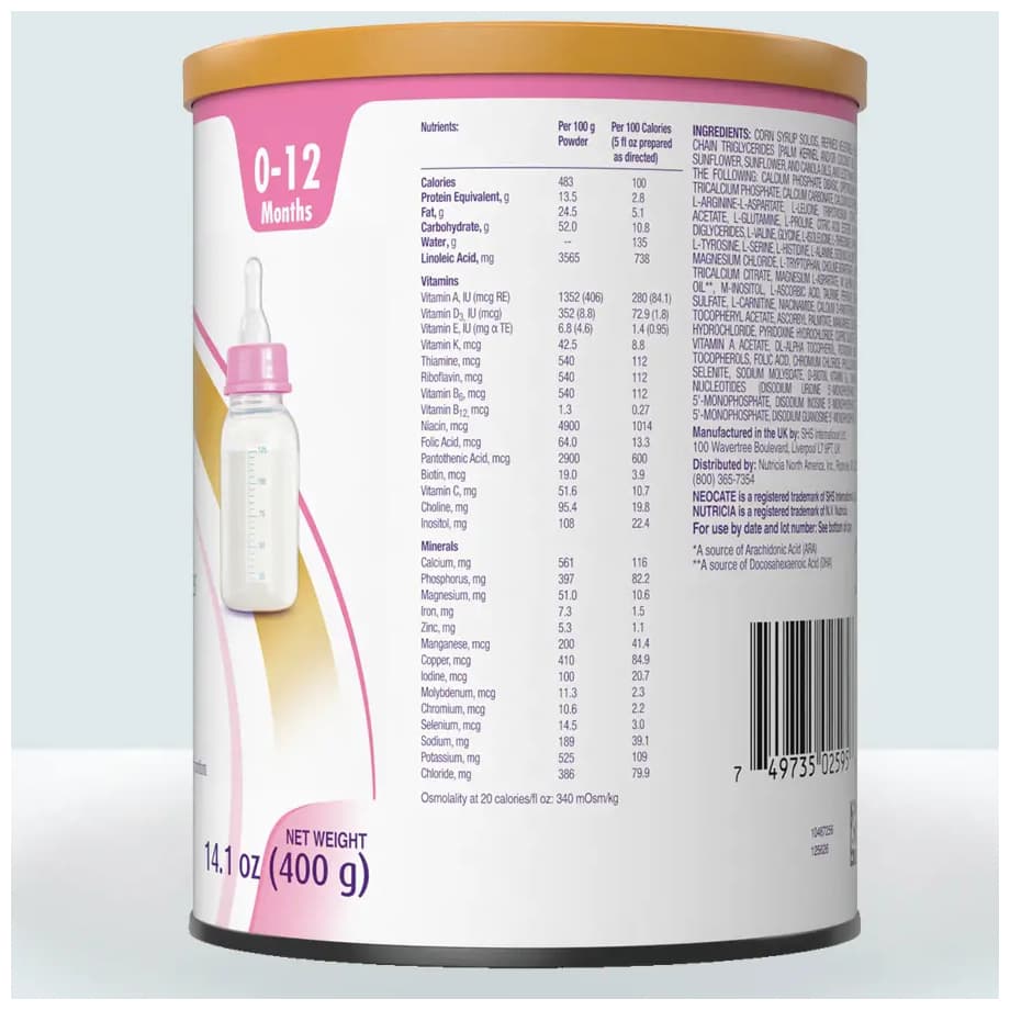 Neocate DHA and ARA Amino Acid Based Infant Formula with Iron - Image 2