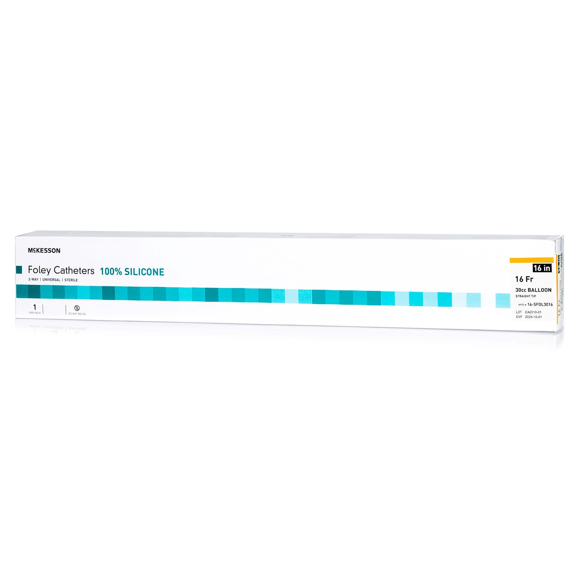 McKesson 2-Way Silicone Foley Catheter with Standard Tip, Orange, 16 Fr - Each - Image 1