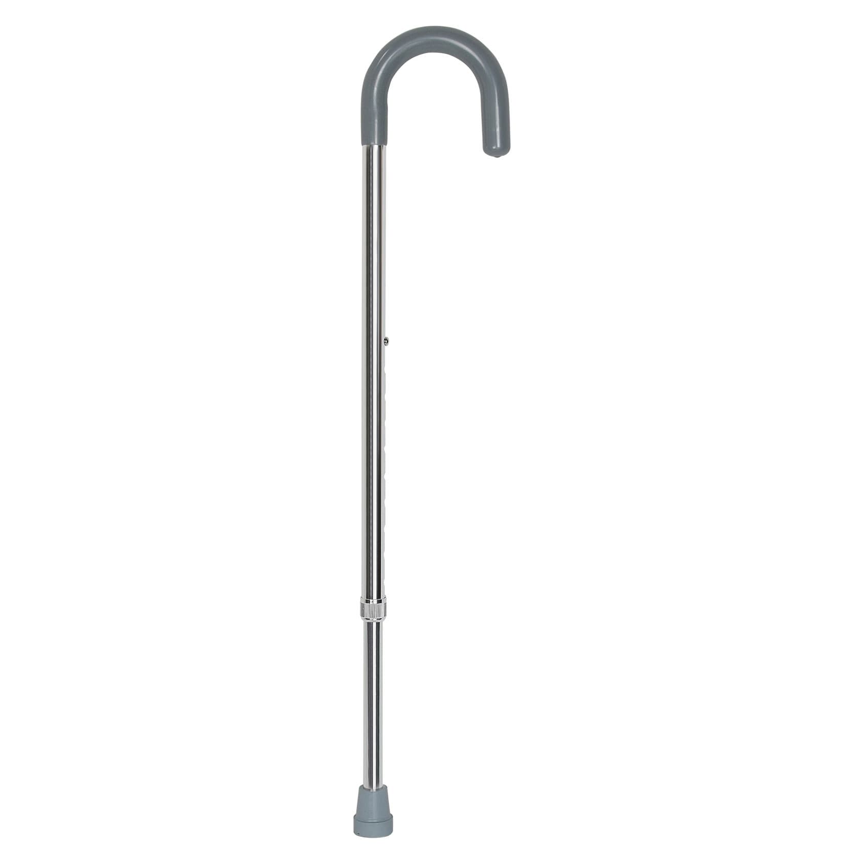 McKesson Aluminum Round Handle Cane, Chrome - Image 1