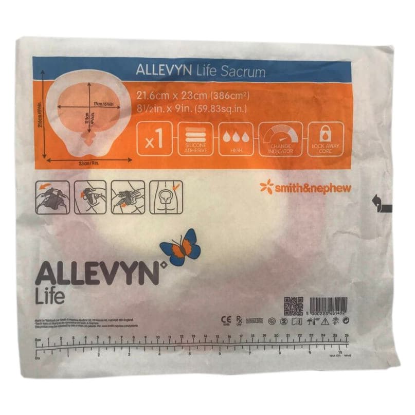 Allevyn Life Sacrum Sterile Silicone Foam Dressing, 8-1/2 x 9 Inch - Each - Image 1