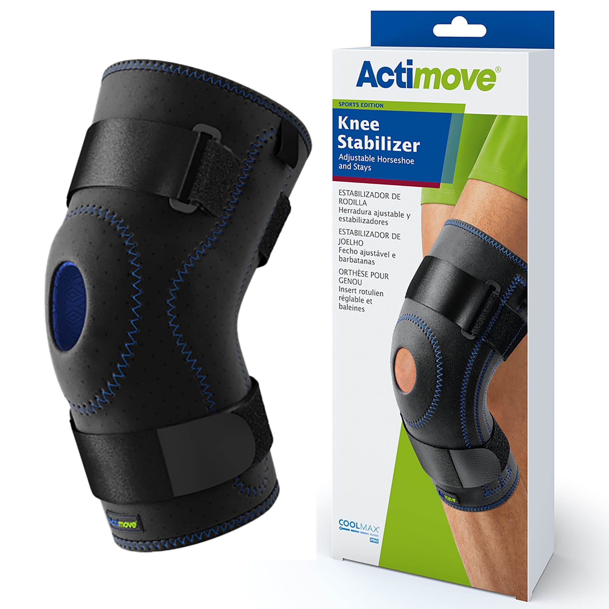 Actimove Knee Stabilizer Adjustable Horseshoe & Stays 2XLarge, Black - Image 1
