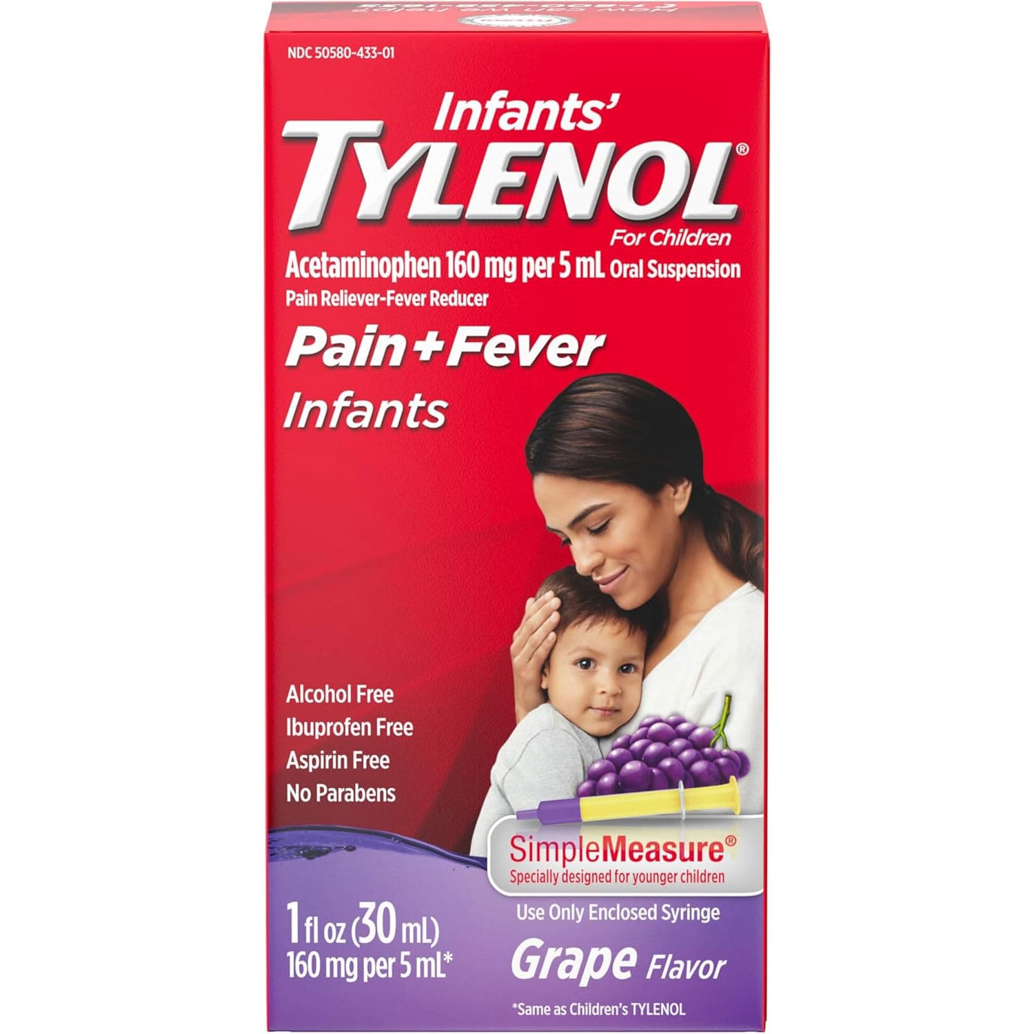 Infants' Tylenol Oral Suspension Liquid Medicine with Acetaminophen, 1 oz - Each - Image 1