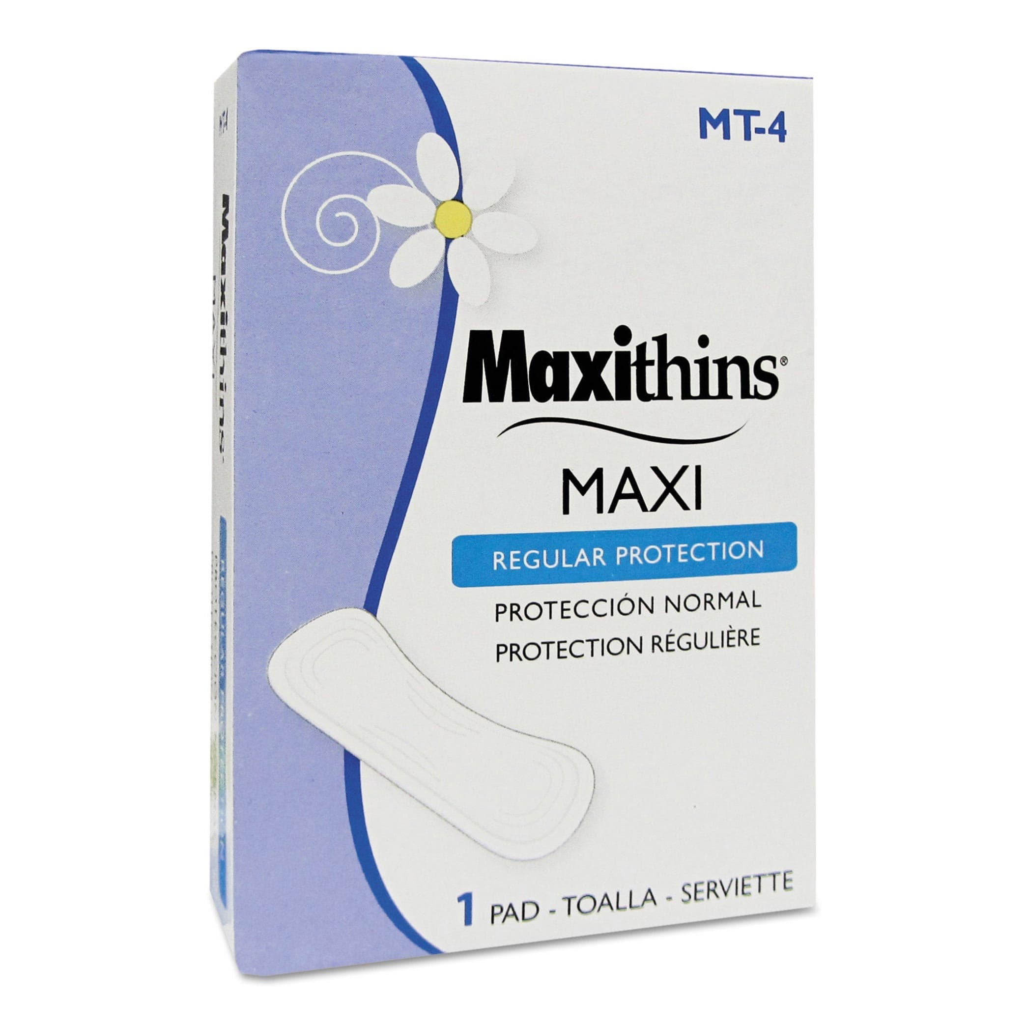 Hospeco Maxithins Maxi Regular Absorbency Feminine Pad - Case of 250 - Image 1