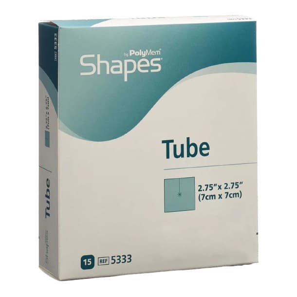 Polymem Shapes Tube Foam Dressing, 2.75 x 2.75 Inch - Case of 30 - Image 1