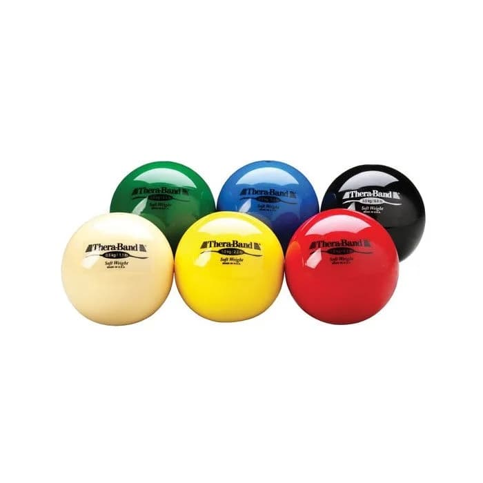 TheraBand Soft Weight, Set of 6, Tan, Yellow, Red, Green, Blue, Black - Image 1