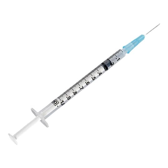 BD 1 mL Tuberculin Syringe with Detachable Needle, Slip Tip, 25 Gauge, 5/8 Inch - Box of 100 - Image 1