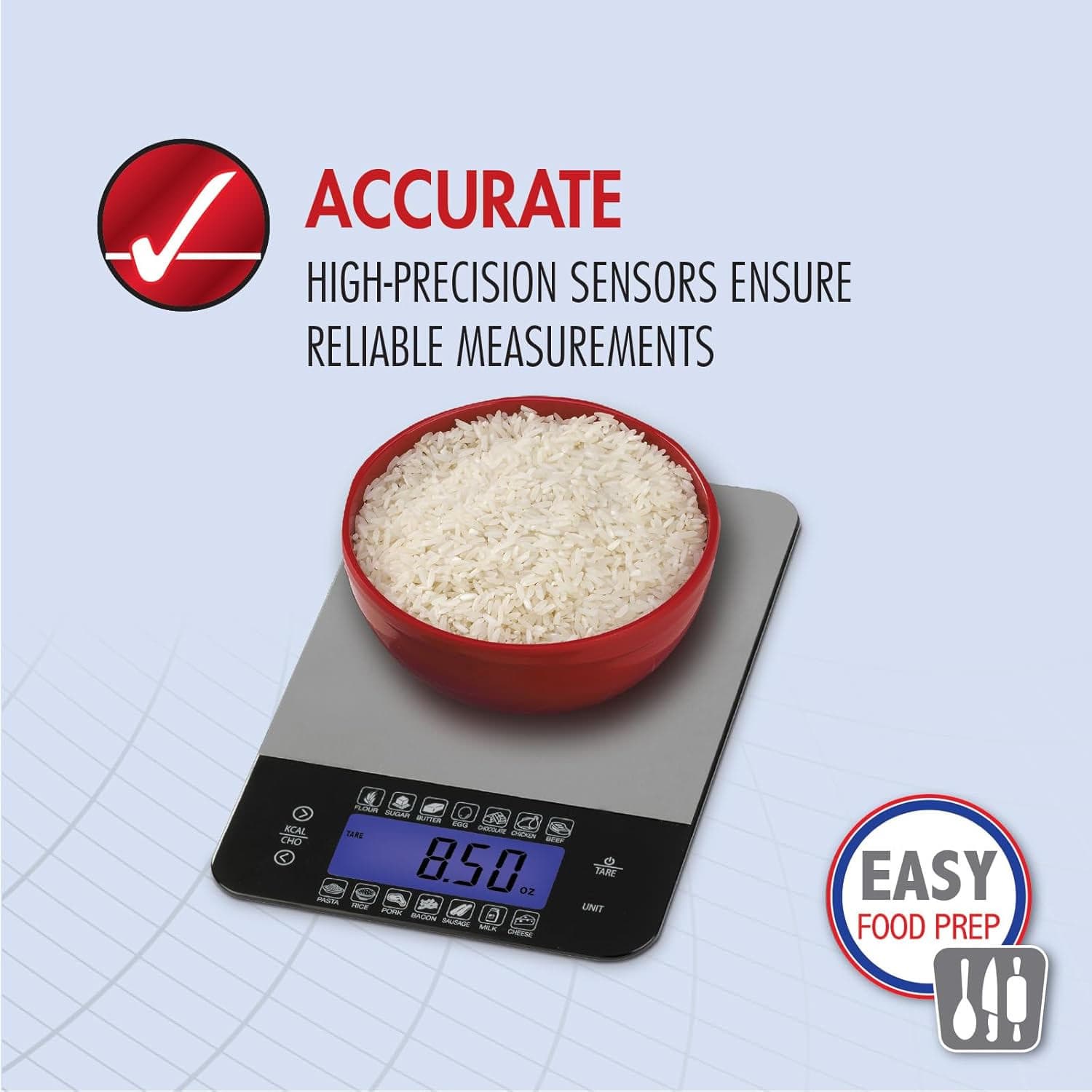 SmartHeart Digital Kitchen Food Scale with Calorie & Carb Calculator - Each - Image 2
