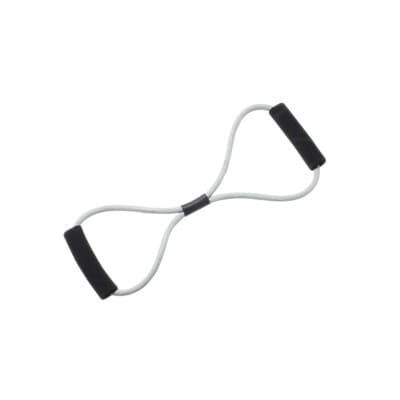 CanDo Tubing BowTie Exerciser, 22 Inch, Silver, 2X Heavy - Image 1