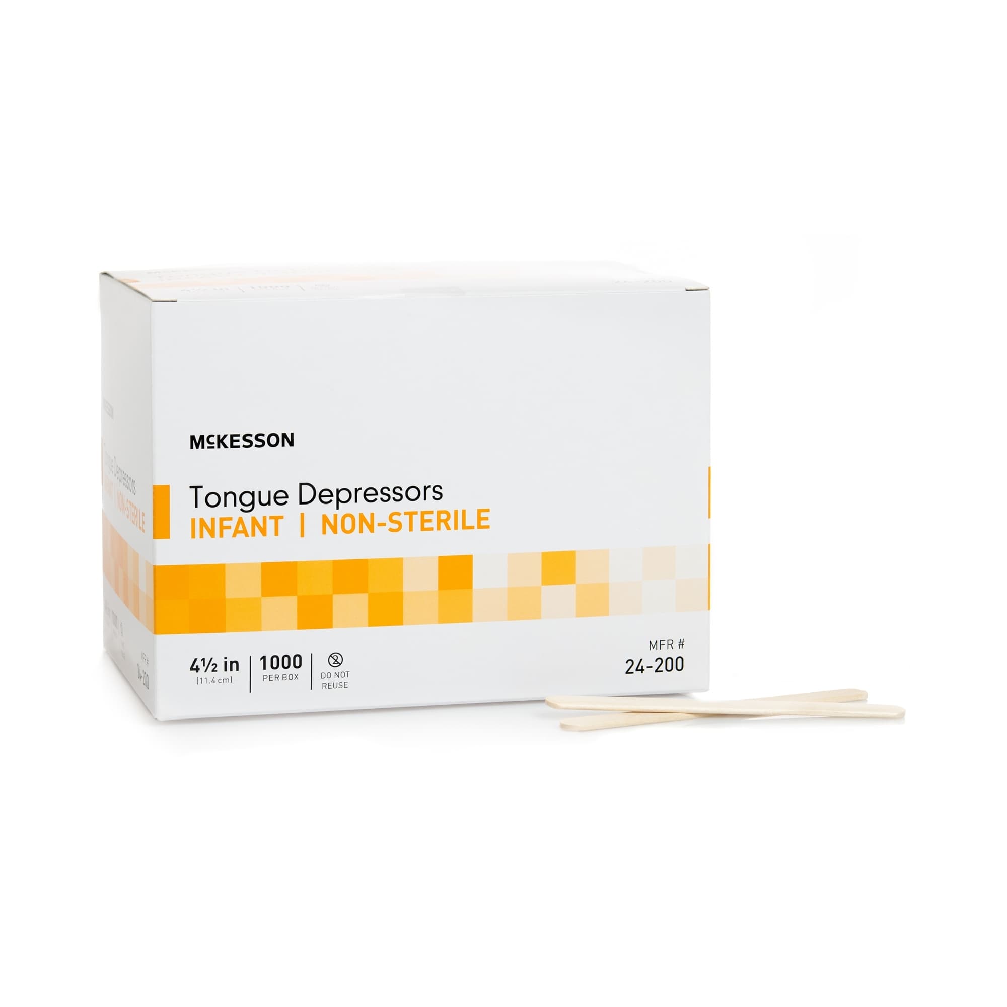 McKesson Infant Unflavored Tongue Depressors, Non Sterile, 4-1/2 Inch