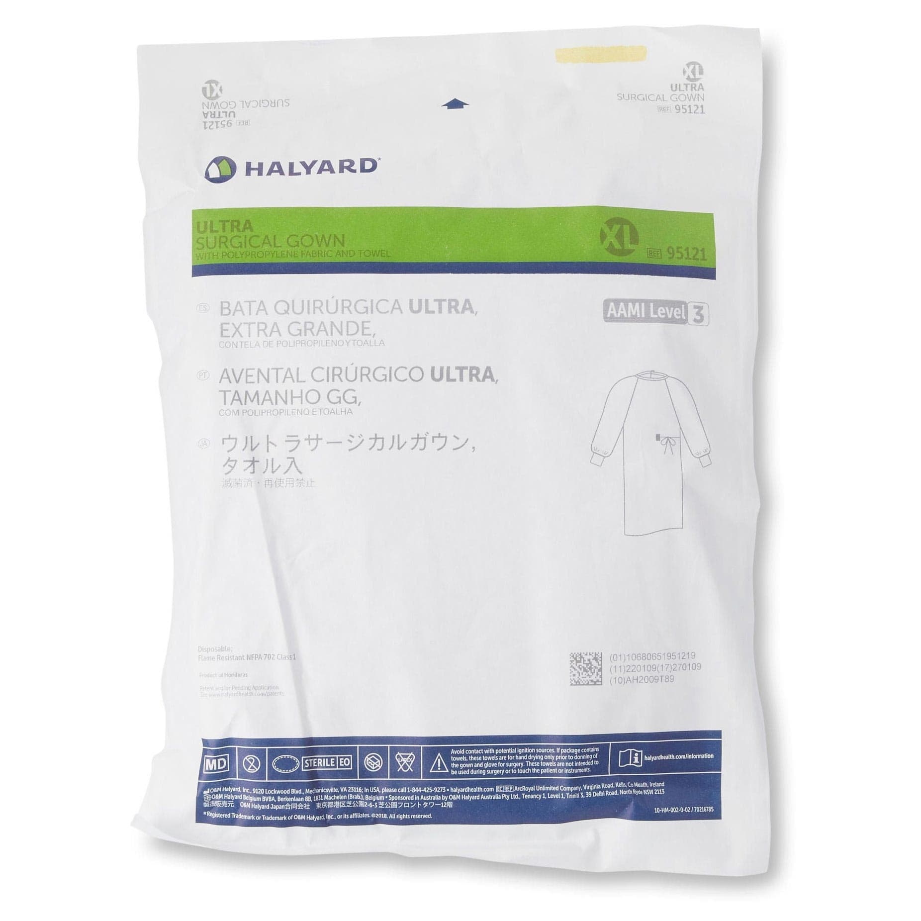 Ultra Non-Reinforced Surgical Gown with Towel, Blue, Extra Large - Image 1